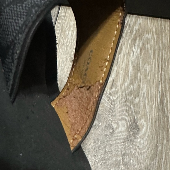 Never use COACH JANICE FLIP FLOPS WEDGE HEEL IN BLACK AND GRAY size:7 A00964 - Picture 6 of 8